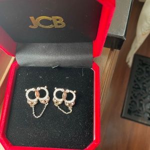 JCB Jewelry Swarovski Crystal Handcuff Earrings